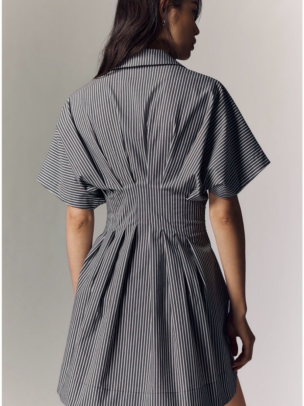Exquise for Anthropologie Tobie Mini Shirtdress in Black & White